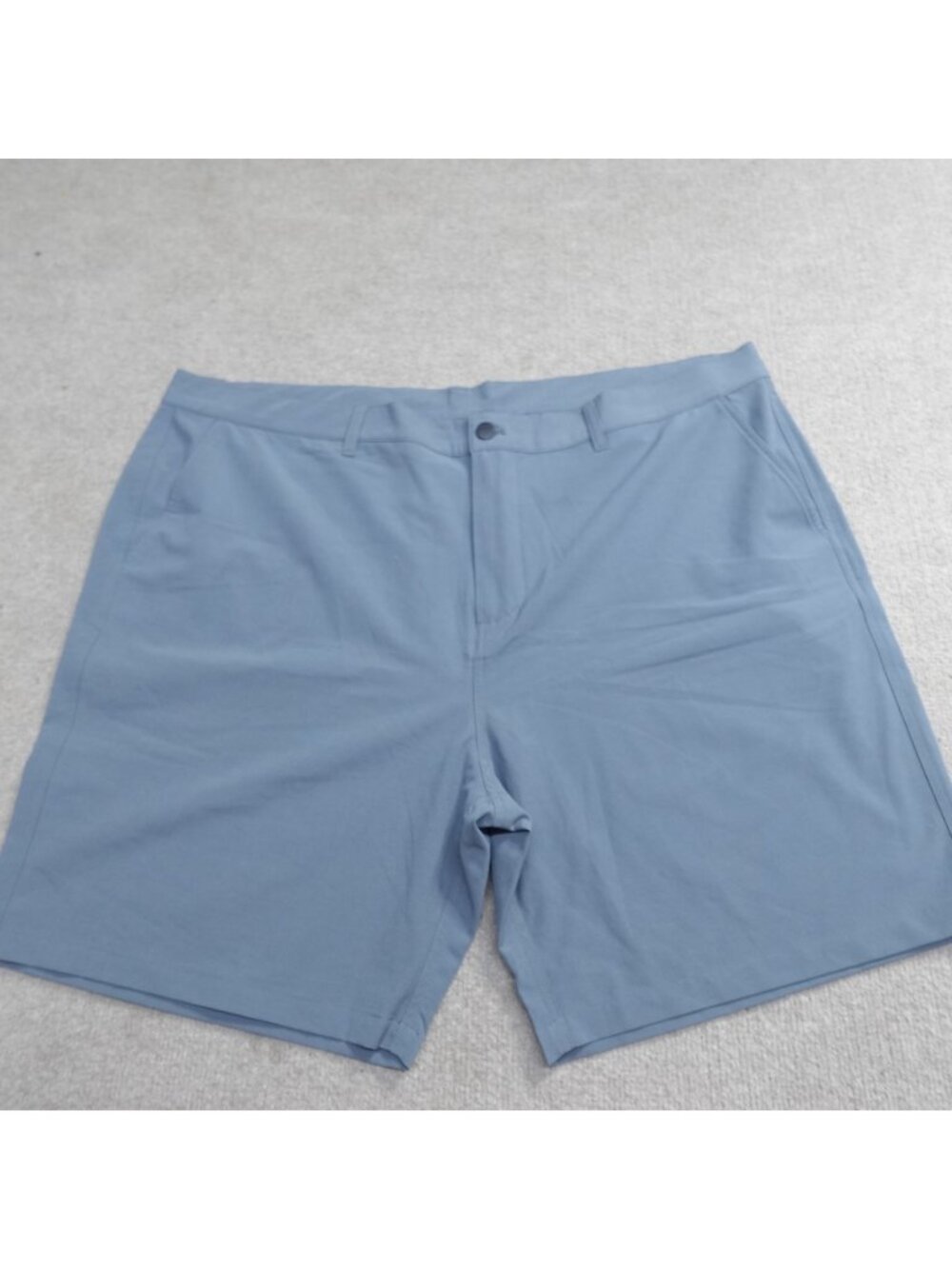 Free Fly Shorts 42 Blue Solid Organic Cotton Poly Spandex Chino Performance